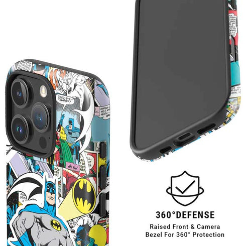 DC Comics Batman Vintage Pose Collage Art iPhone 16 Pro Max Magsafe Impact Case